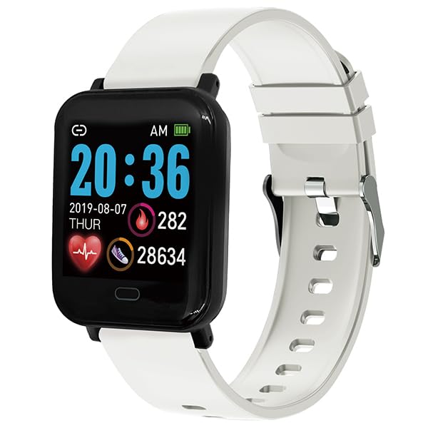 CREPHA(クレファー) スマートウォッチ iPhone対応 アンドロイド対応 Bluetooth 音楽再生 SMS/SNS 電話通知 睡眠モニター 健康管理 運動記録 スポーツウォッチ IP67 防水 防塵 ホワイト TS-SMW002-WT